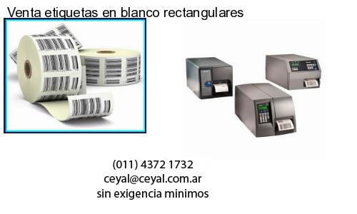 Venta etiquetas en blanco rectangulares