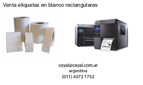 Venta etiquetas en blanco rectangulares