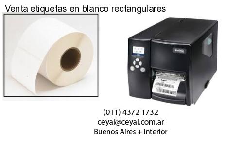 Venta etiquetas en blanco rectangulares