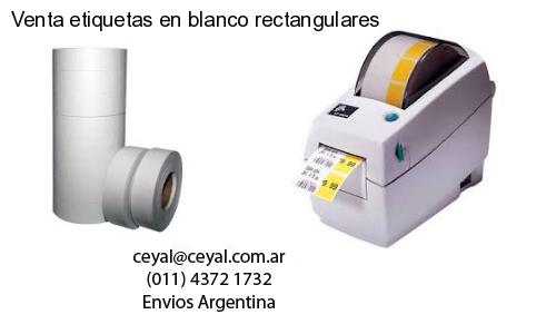 Venta etiquetas en blanco rectangulares