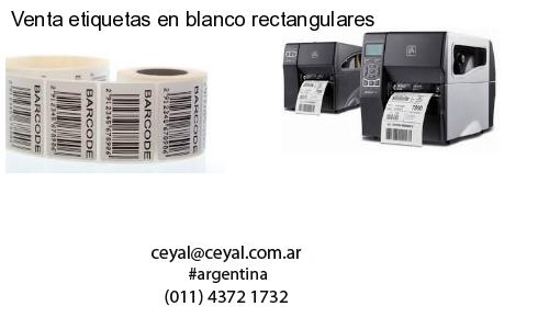 Venta etiquetas en blanco rectangulares
