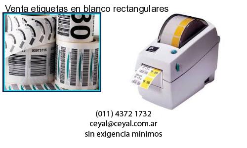 Venta etiquetas en blanco rectangulares