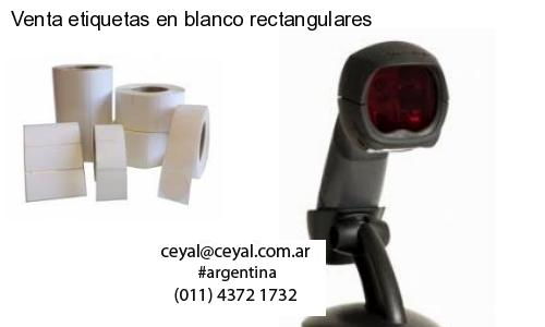 Venta etiquetas en blanco rectangulares