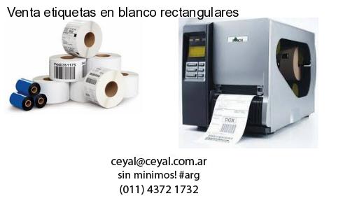 Venta etiquetas en blanco rectangulares