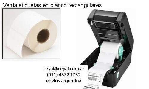 Venta etiquetas en blanco rectangulares