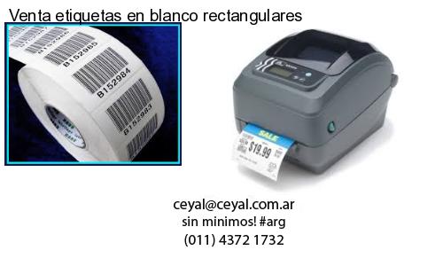 Venta etiquetas en blanco rectangulares