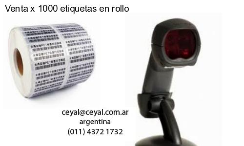 Venta x 1000 etiquetas en rollo