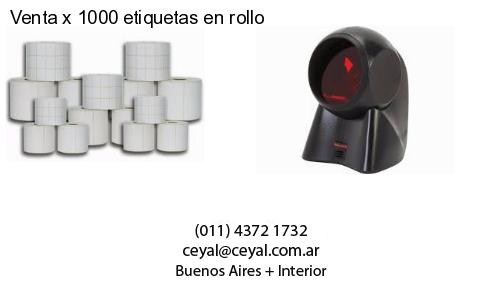 Venta x 1000 etiquetas en rollo