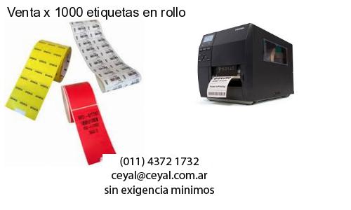 Venta x 1000 etiquetas en rollo