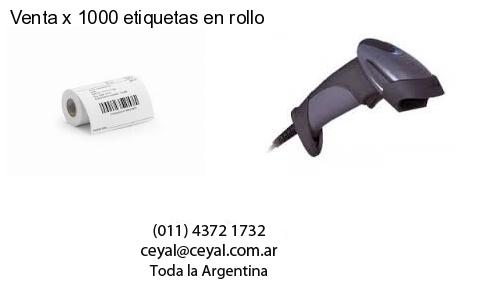 Venta x 1000 etiquetas en rollo