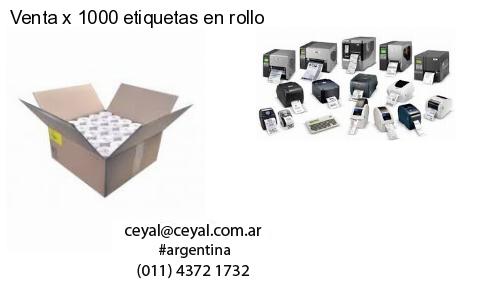 Venta x 1000 etiquetas en rollo