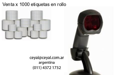 Venta x 1000 etiquetas en rollo