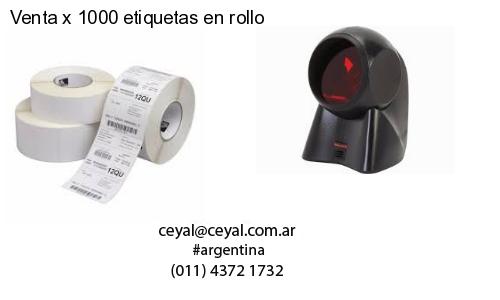 Venta x 1000 etiquetas en rollo