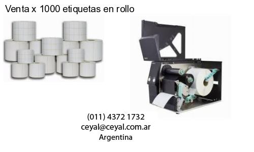 Venta x 1000 etiquetas en rollo