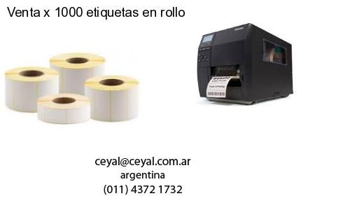 Venta x 1000 etiquetas en rollo