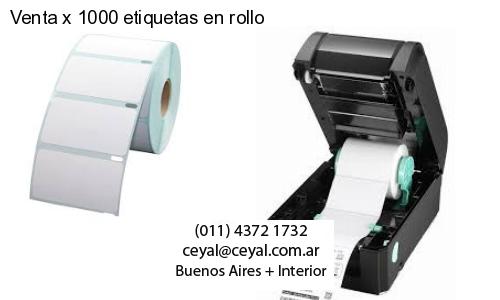 Venta x 1000 etiquetas en rollo