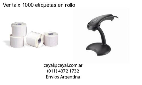 Venta x 1000 etiquetas en rollo