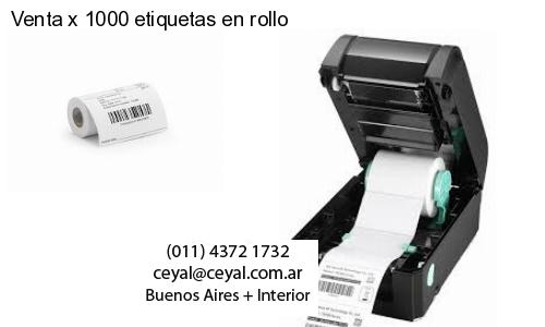 Venta x 1000 etiquetas en rollo