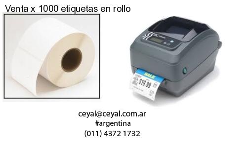 Venta x 1000 etiquetas en rollo