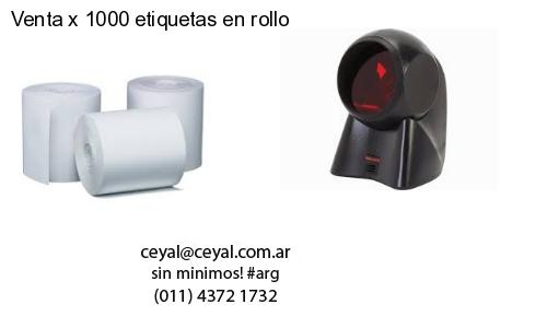 Venta x 1000 etiquetas en rollo