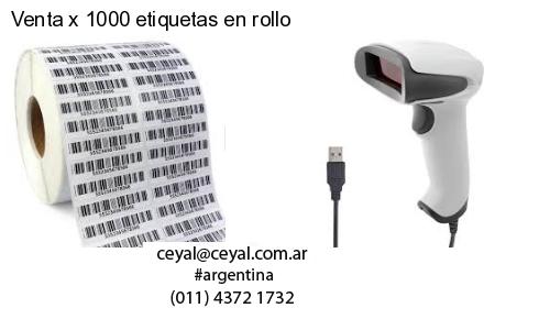 Venta x 1000 etiquetas en rollo