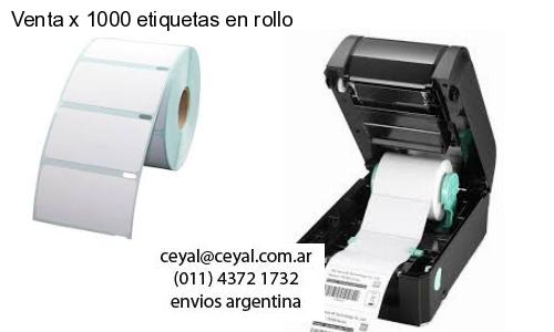 Venta x 1000 etiquetas en rollo