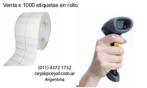Venta x 1000 etiquetas en rollo
