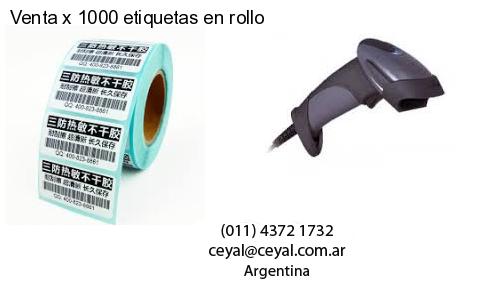 Venta x 1000 etiquetas en rollo