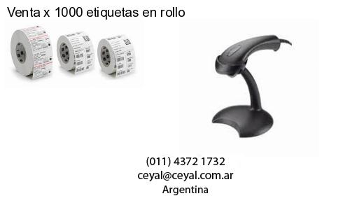 Venta x 1000 etiquetas en rollo