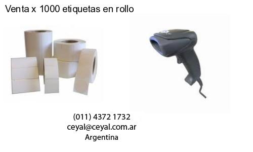 Venta x 1000 etiquetas en rollo