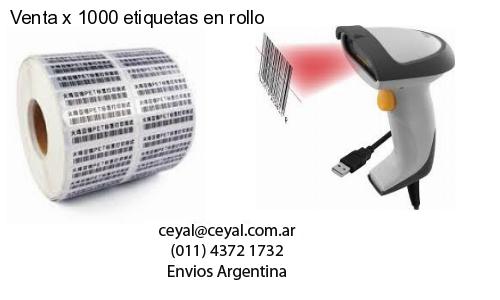 Venta x 1000 etiquetas en rollo