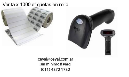 Venta x 1000 etiquetas en rollo