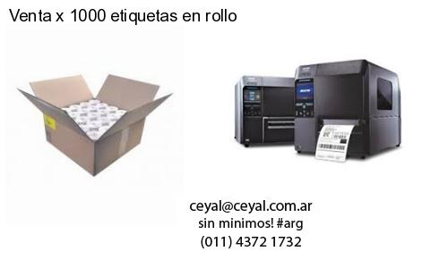 Venta x 1000 etiquetas en rollo