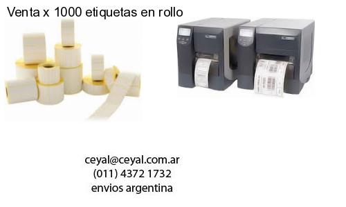 Venta x 1000 etiquetas en rollo
