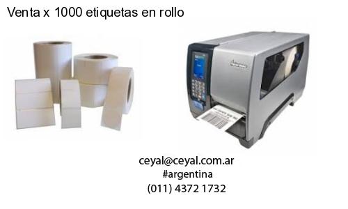 Venta x 1000 etiquetas en rollo