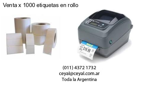 Venta x 1000 etiquetas en rollo