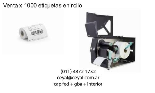 Venta x 1000 etiquetas en rollo