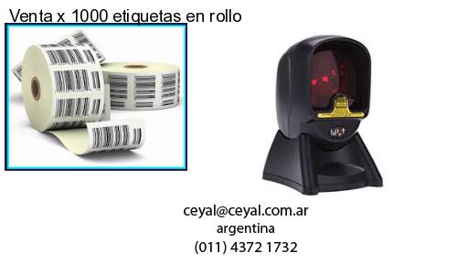 Venta x 1000 etiquetas en rollo