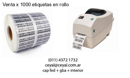 Venta x 1000 etiquetas en rollo