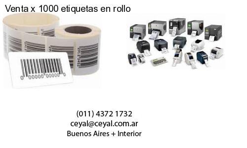 Venta x 1000 etiquetas en rollo