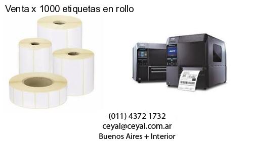 Venta x 1000 etiquetas en rollo