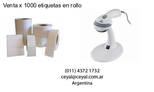 Venta x 1000 etiquetas en rollo