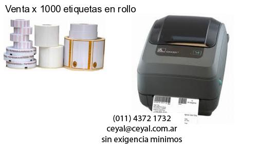 Venta x 1000 etiquetas en rollo