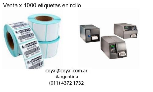 Venta x 1000 etiquetas en rollo