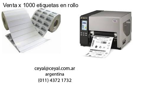 Venta x 1000 etiquetas en rollo
