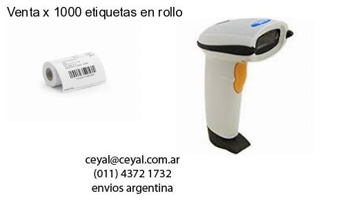 Venta x 1000 etiquetas en rollo