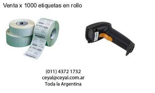 Venta x 1000 etiquetas en rollo