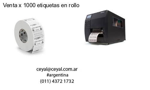 Venta x 1000 etiquetas en rollo