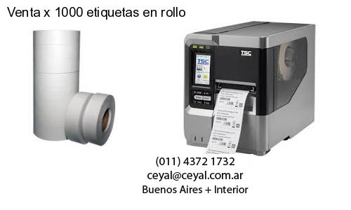 Venta x 1000 etiquetas en rollo