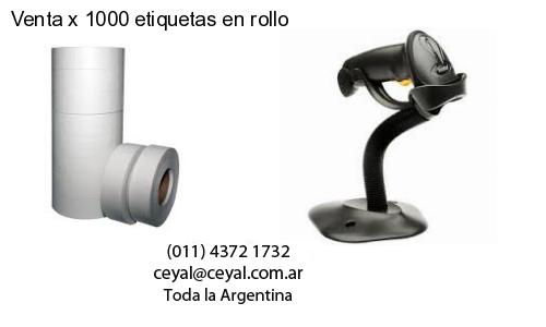Venta x 1000 etiquetas en rollo